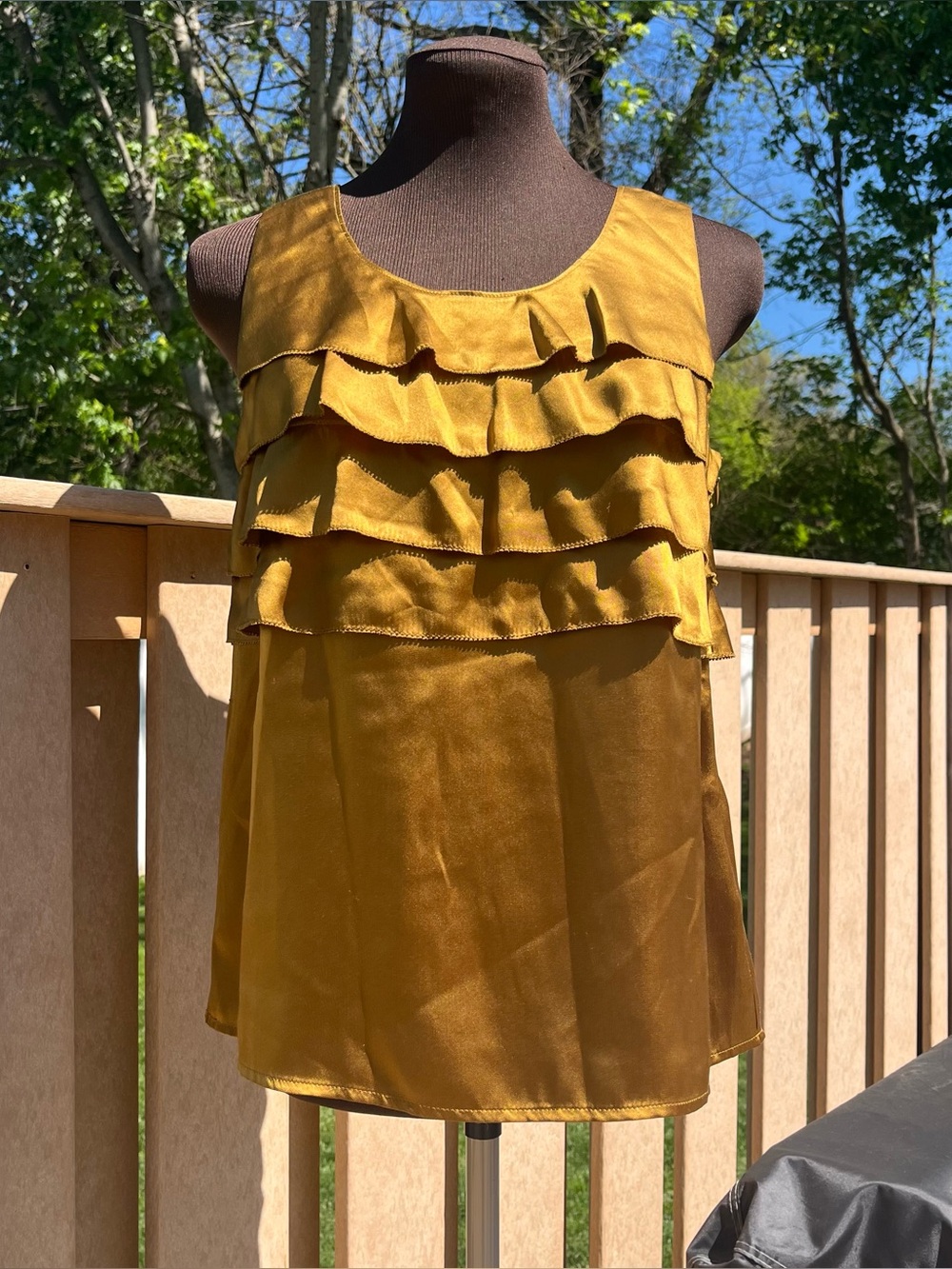 J.Crew Women’s 100% Silk Sleeveless Ruffled Blouse Tank Top Size 2 NEW Preppy